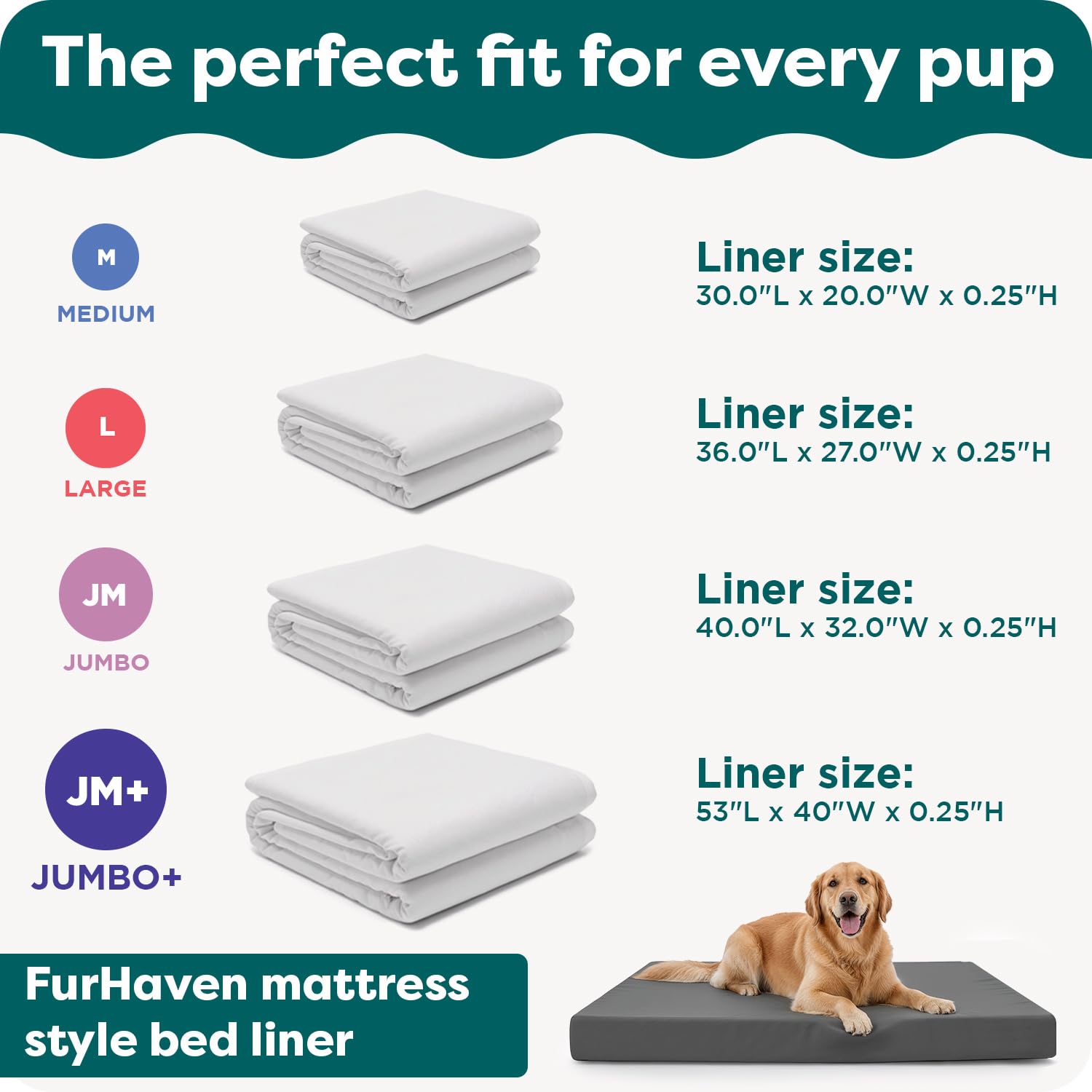 FurHaven Liner Compatibilité: compatible avec noyaux orthopédiques, mémoire et gel.