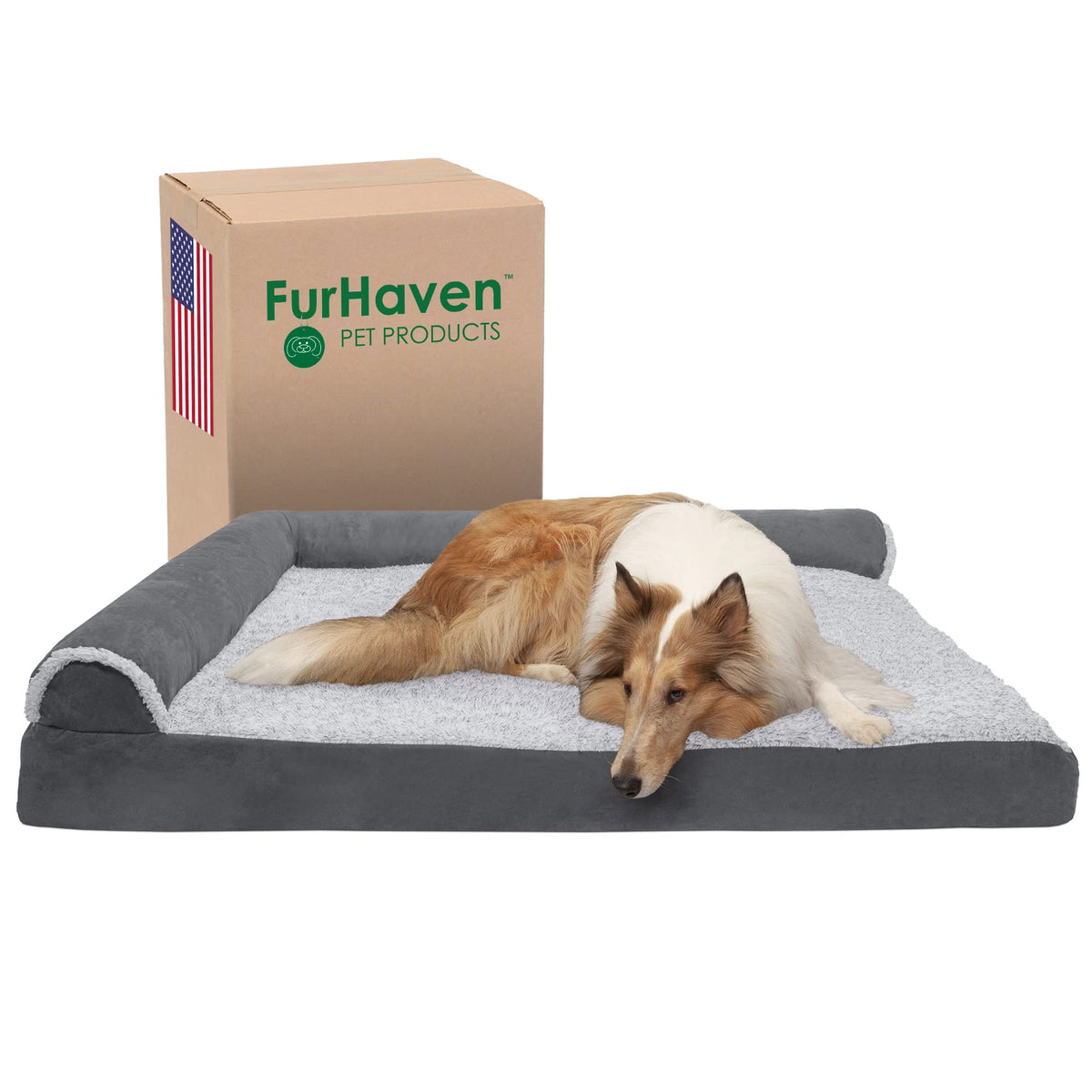 Furhaven lit-chien-chaise-langle doux, surface pelucheuse pour un repos apaisé