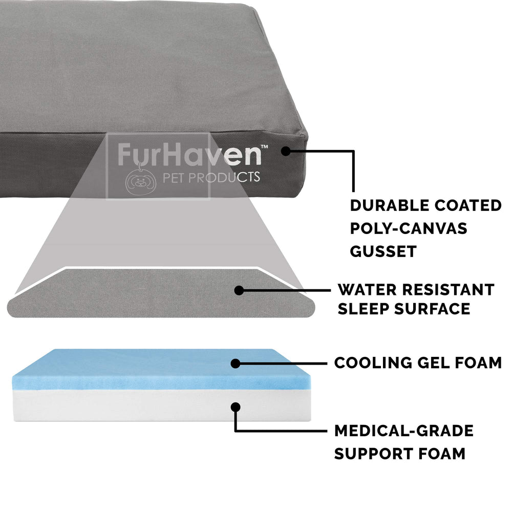 Confort orthopédique Furhaven épousant les formes du chien et réduisant les points de pression