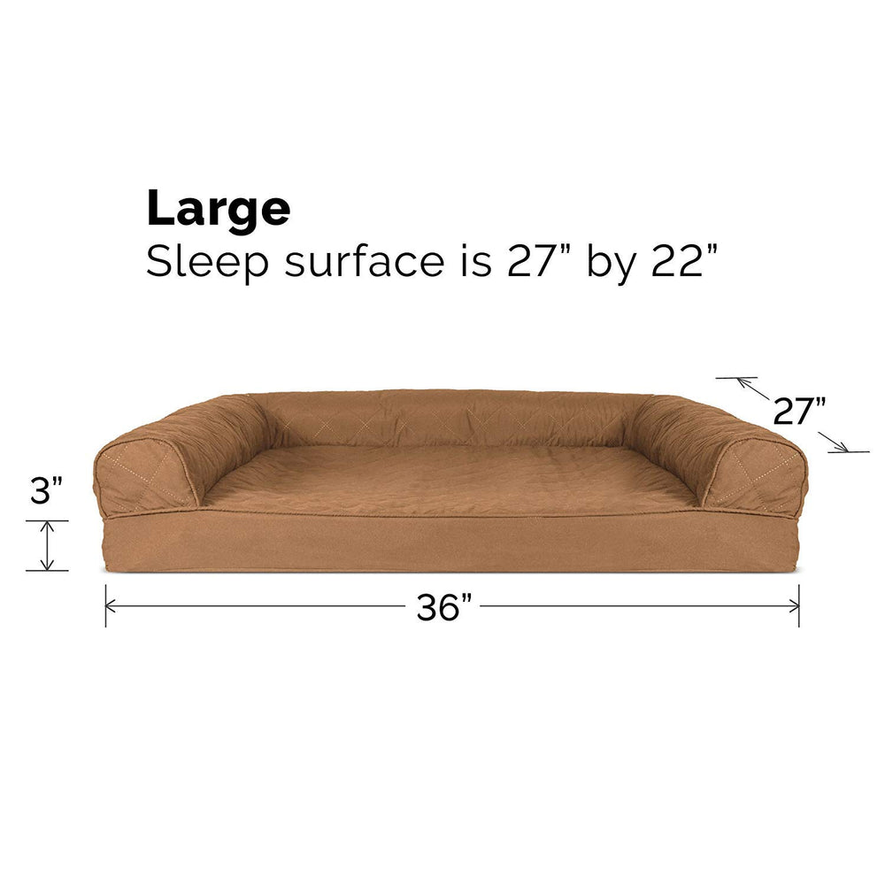 Dossier-tête rembourré Furhaven pour un repos enveloppant et sécurisant.