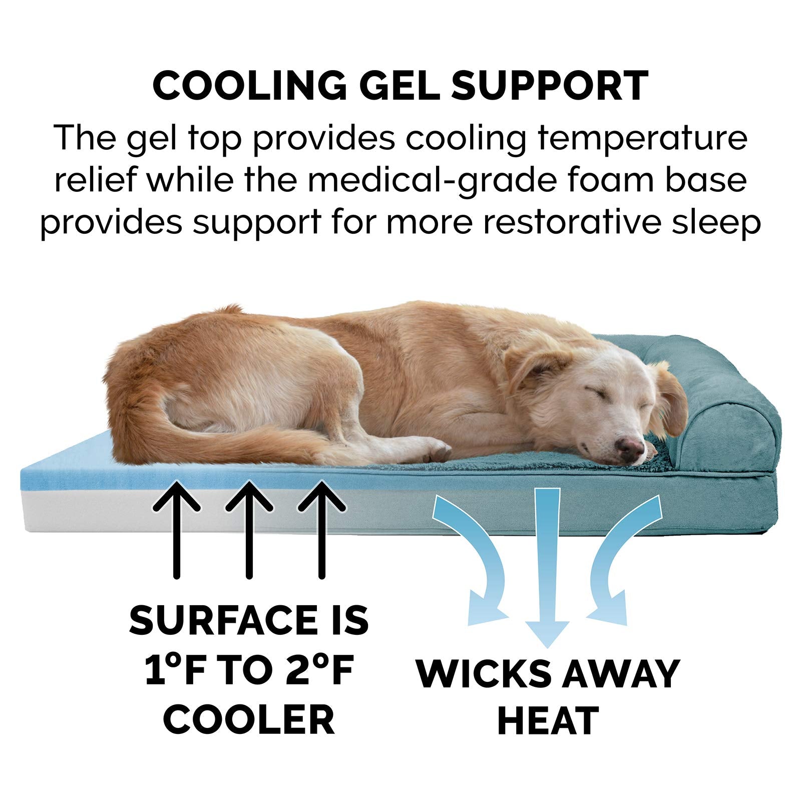 Surface de couchage en peluche douce pour chien, contact réconfortant.