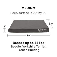 Housse amovible Furhaven facilitant le nettoyage du lit pour chien