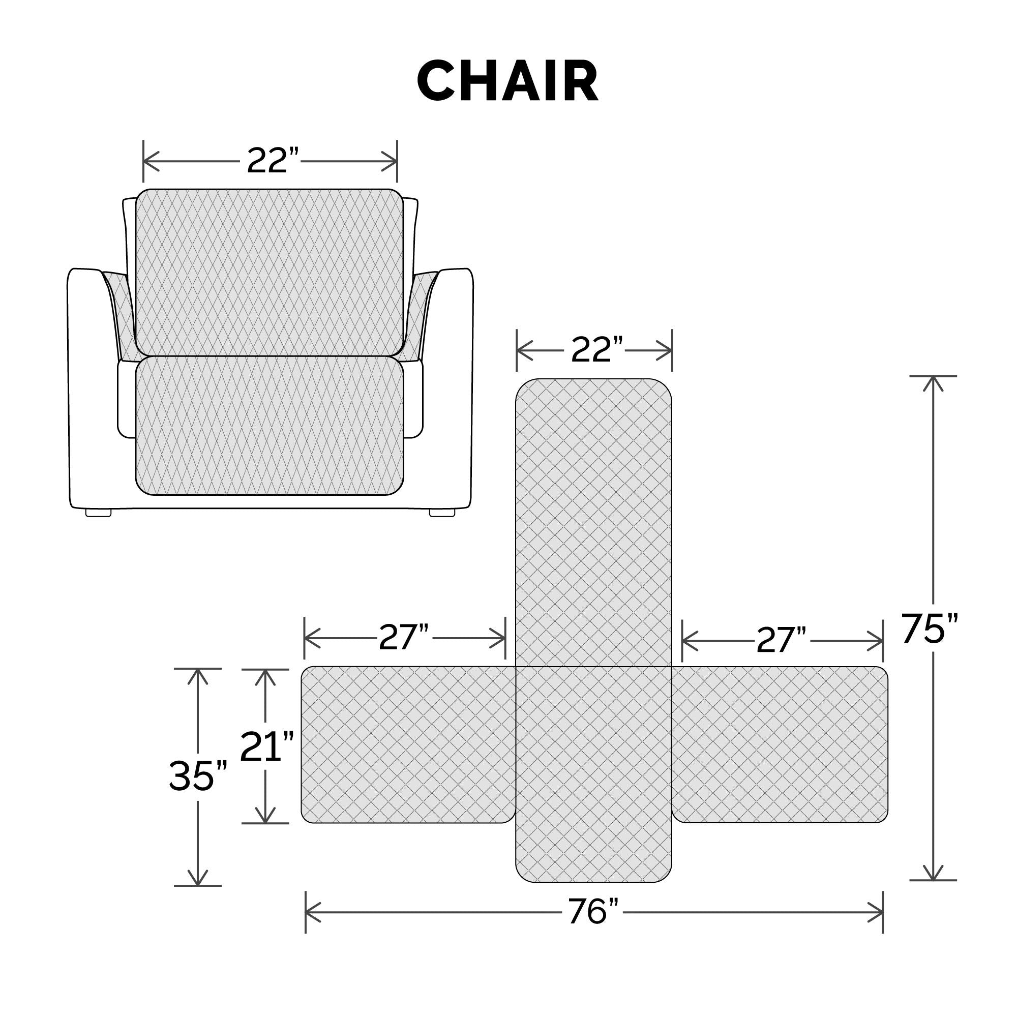 Furhaven protège-chaise avec sangles ajustables, reste en place pendant les activités.