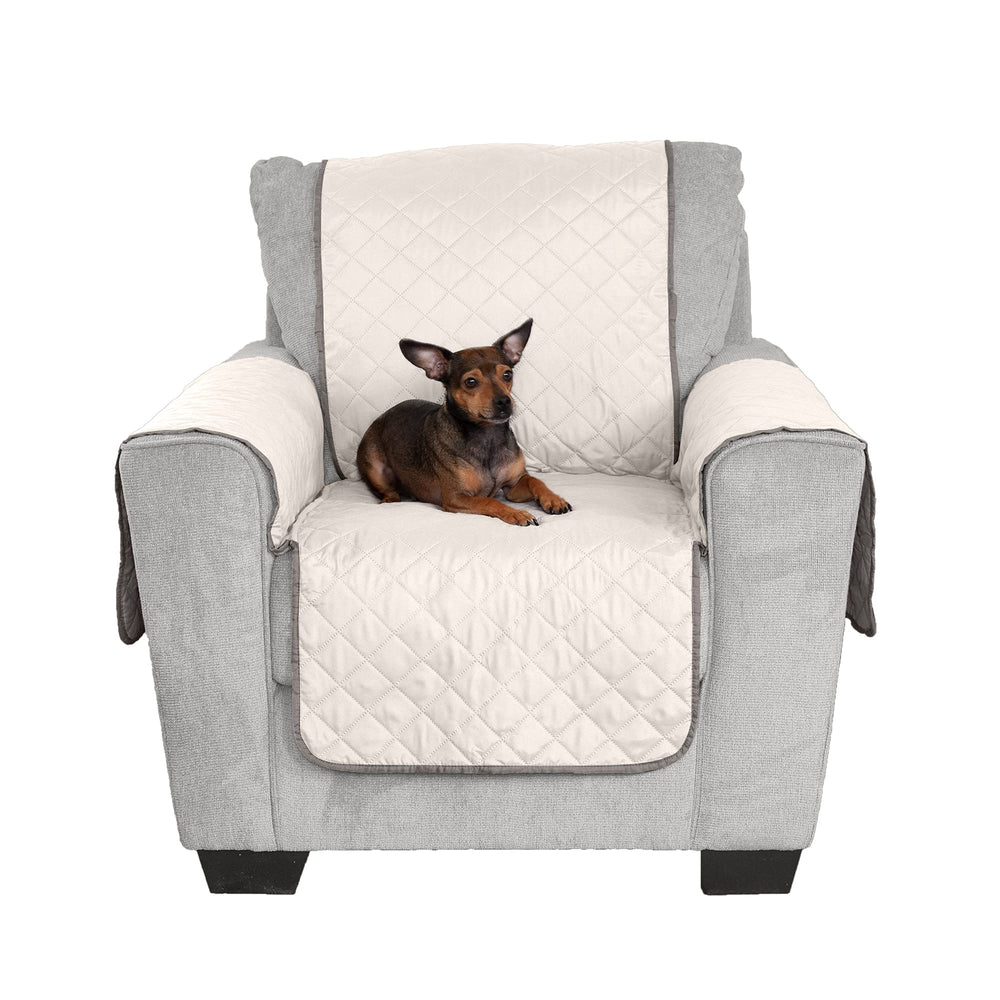 Furhaven protège-chaise réversible gris-brouillard, offre deux styles en un.