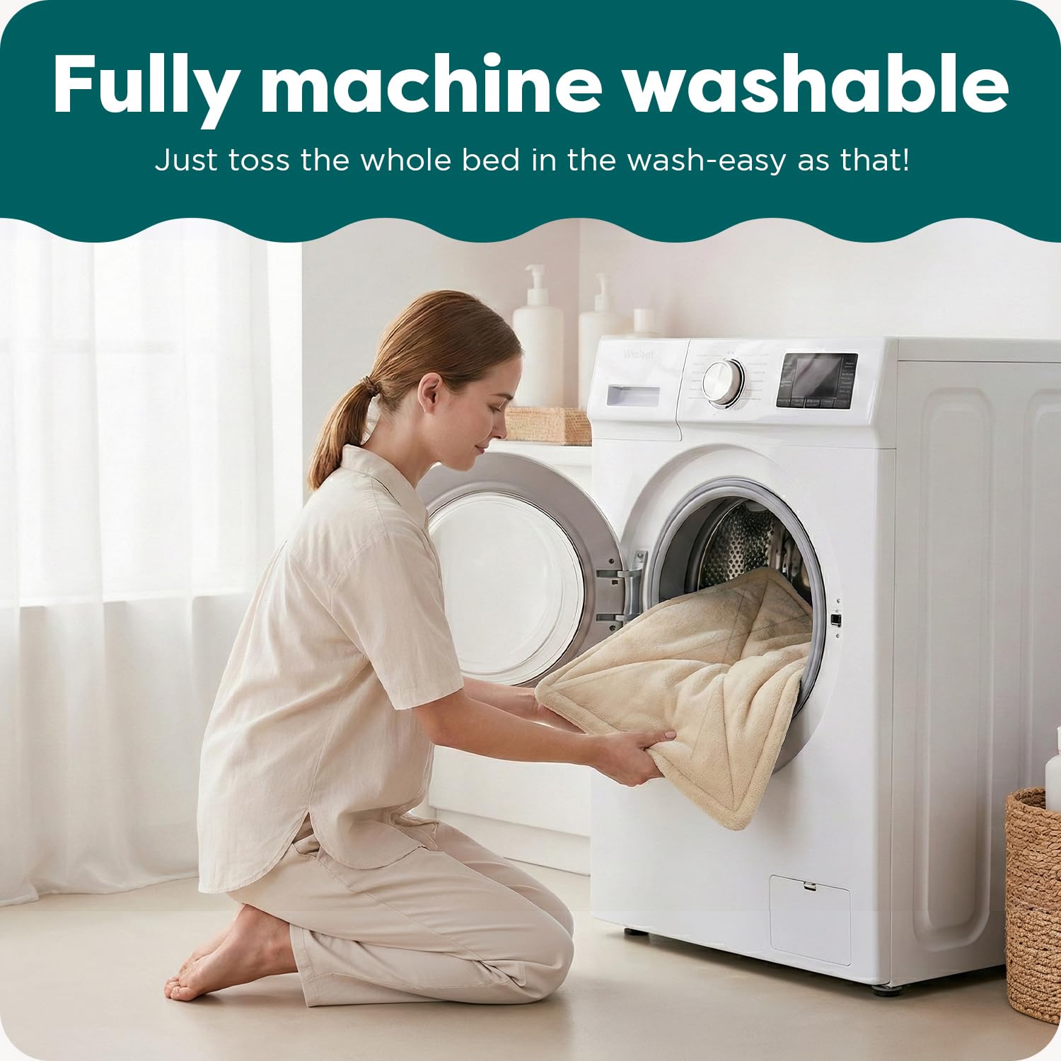 Furhaven ThermaNAP: lavable en machine pour entretien sans effort.