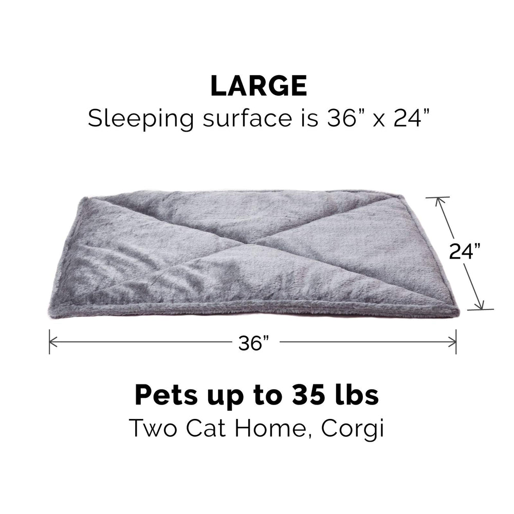 Furhaven ThermaNAP surface douce en fourrure synthétique gris grand pour le nez et les pattes