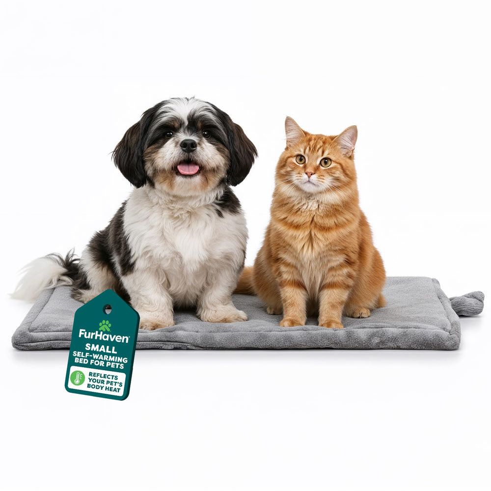 Tapis auto-chauffant FurHaven ThermaNAP pour chat, chaleur naturelle sans électricité.