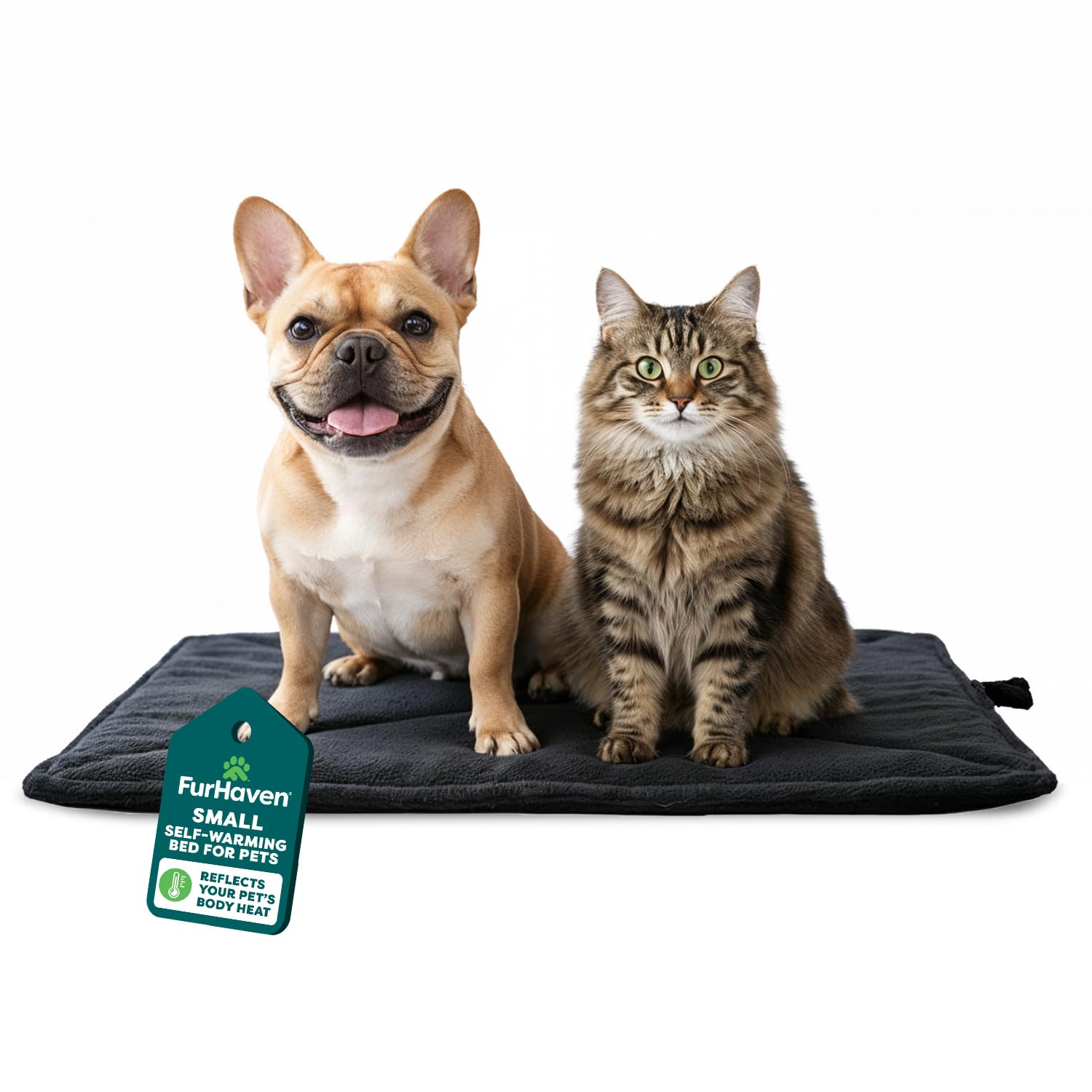 Tapis FurHaven ThermaNAP doux pour chat, chaleur sans électricité.