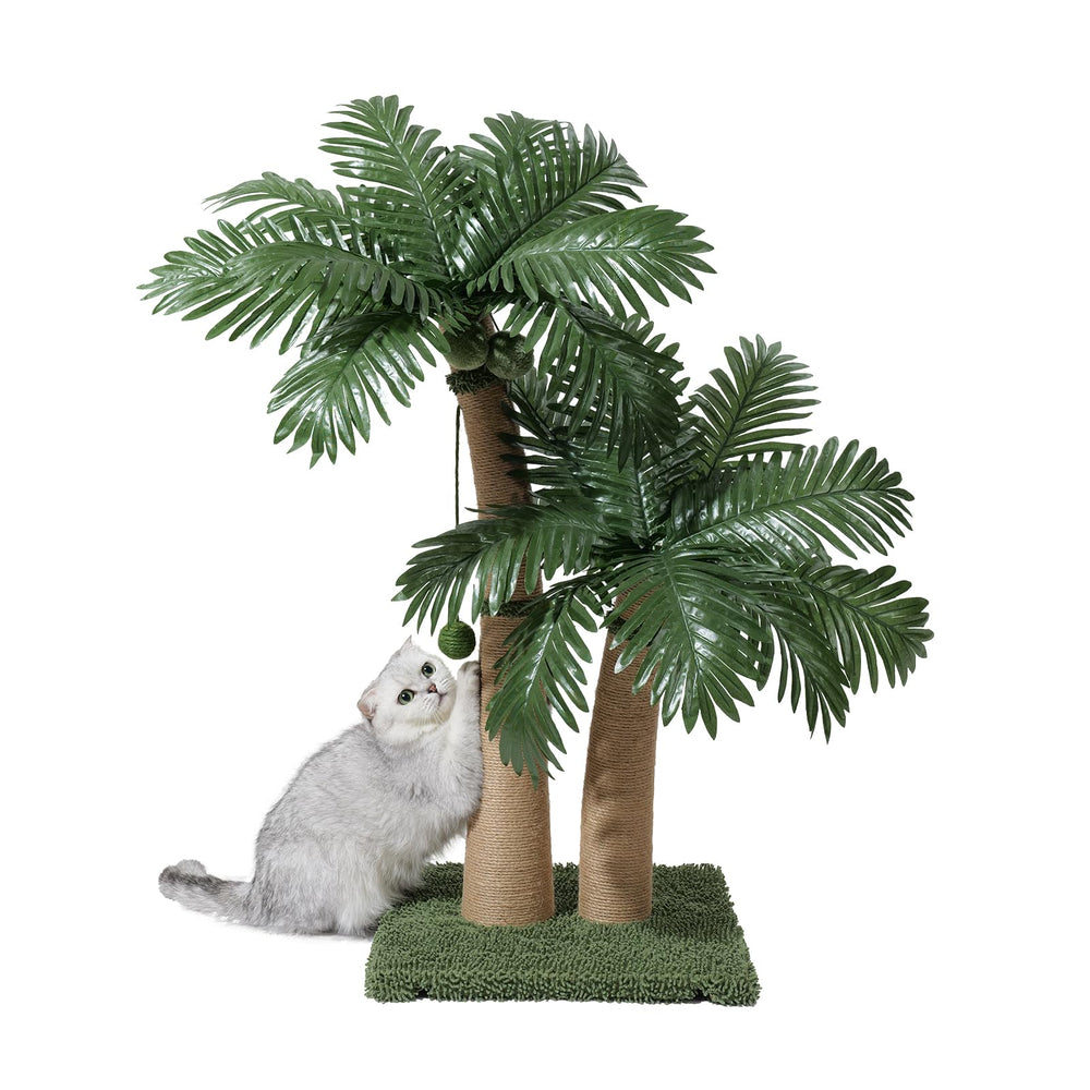 Furlogy palmier pour chat en sisal naturel, favorise le griffage durable et l'amusement.
