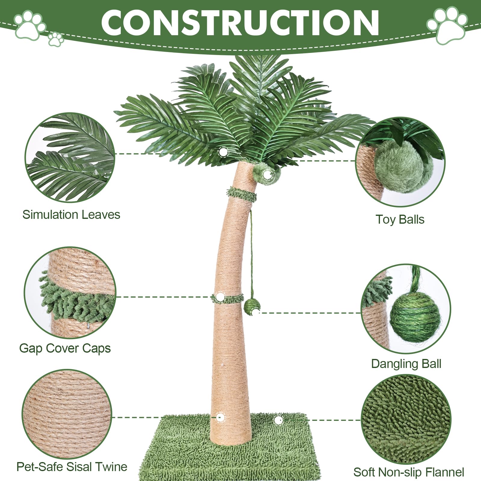 Furlogy poste with sisal naturel, griffage durable et protection des surfaces.