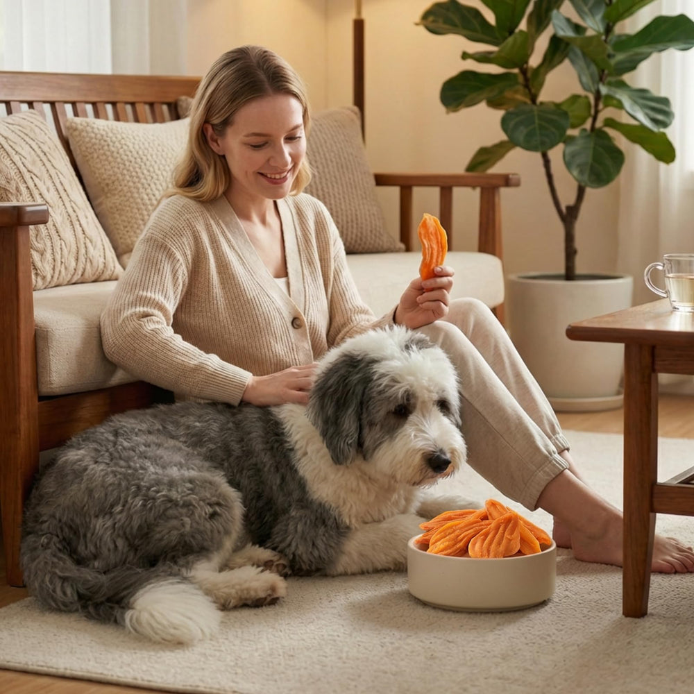 Furmate, bienfaits nutrition patate douce avec fibres naturelles pour chien.
