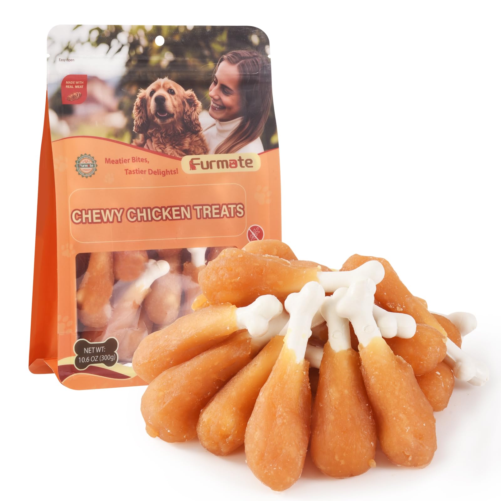 Furmate Os calcium enrobé poulet, texture croquante pour l'activité quotidienne