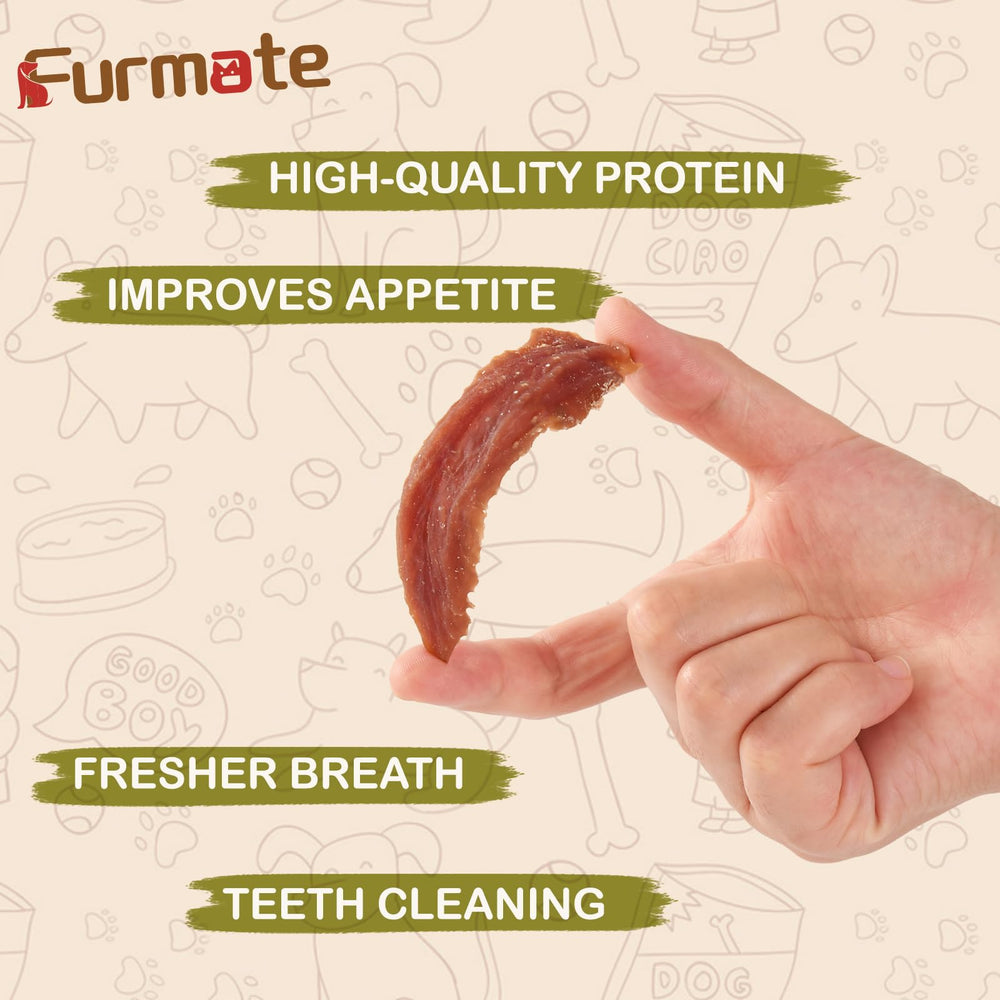 Sans gluten Furmate Canard Jerky Tenders, option digestible pour chiens sensibles