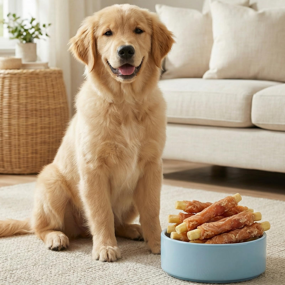 Friandise Furmate sans gluten poulet citrouille pour tous les chiens.