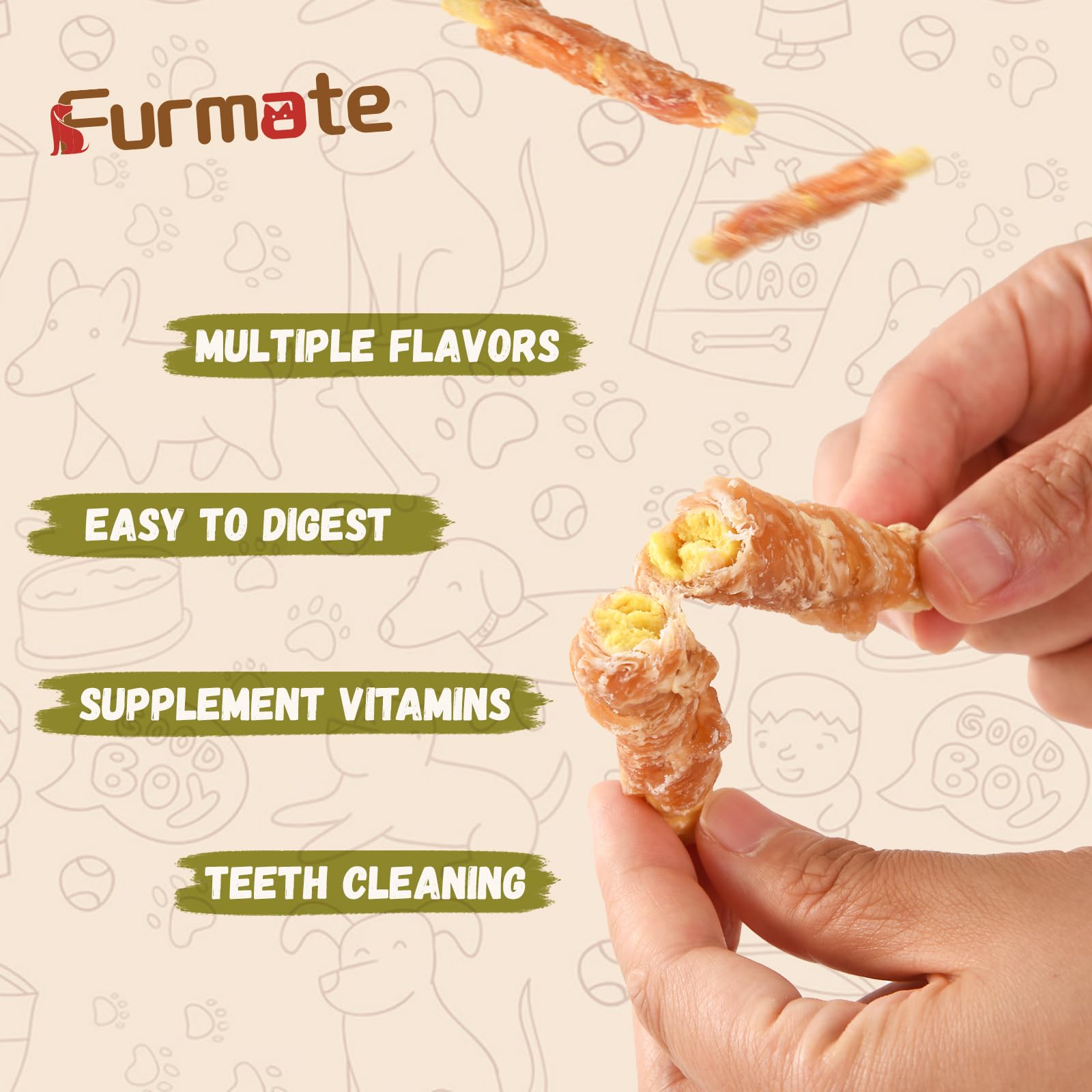 Friandise Furmate taurine ajoutée soutien cérébral et cœur.