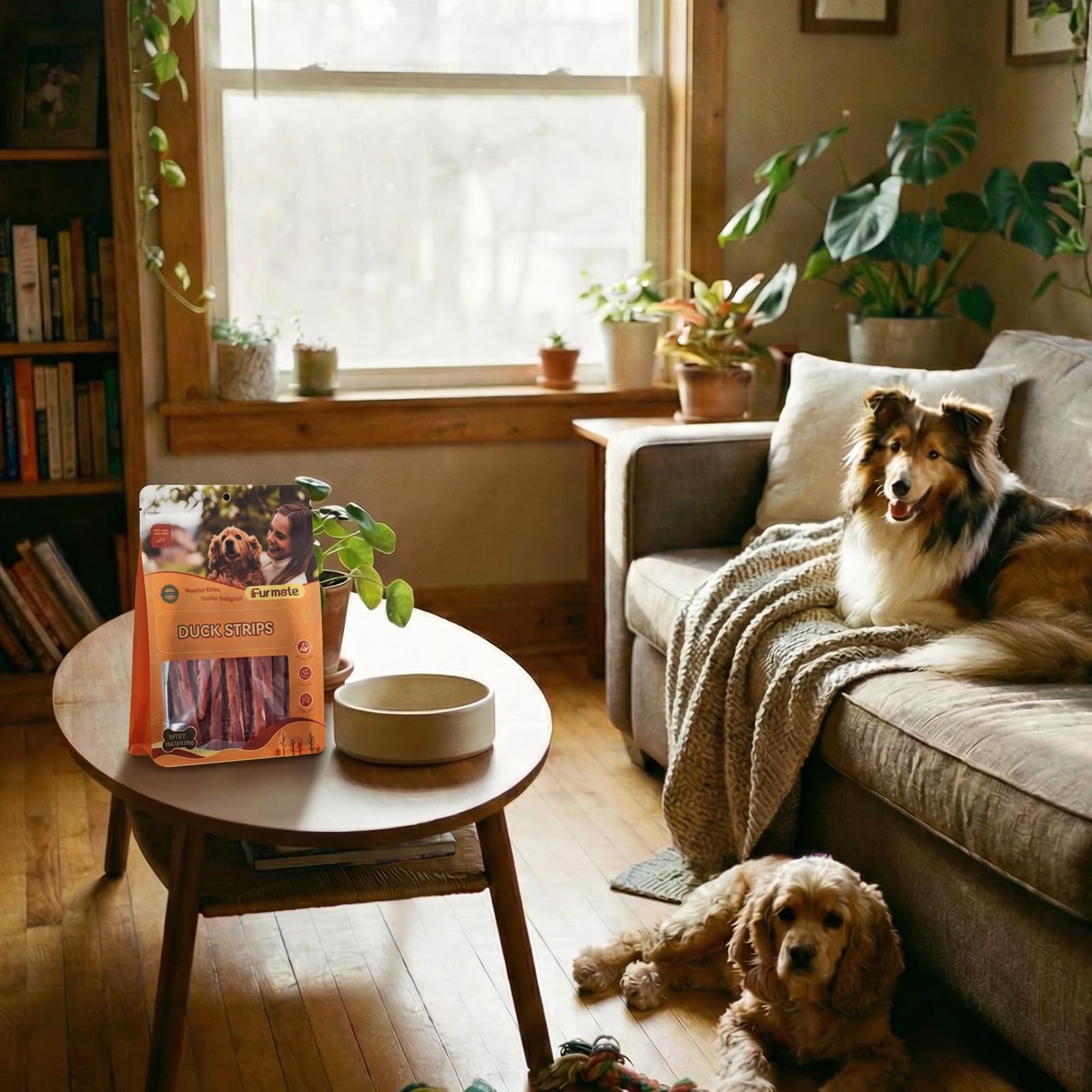 Furmate tranches-canard-tous-stades : convient à tous les chiens, du chiot à l’adulte.