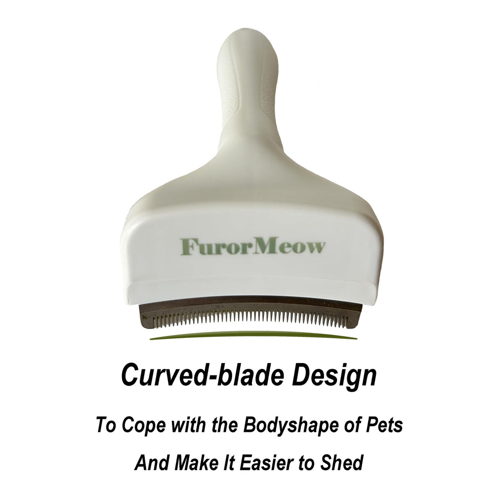 FurorMeow: brosse poils chats, dents en V pour éliminer les poils morts
