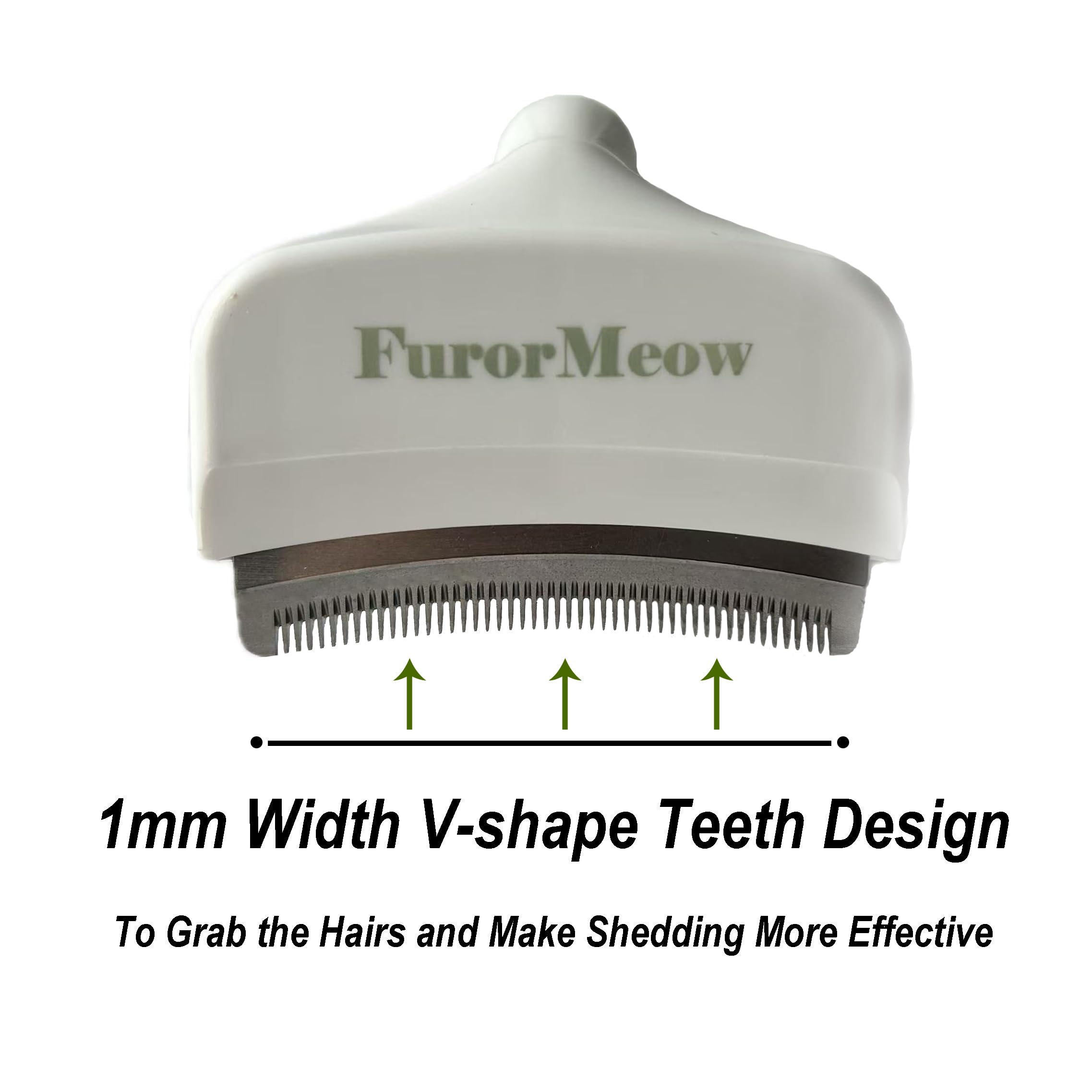 FurorMeow: outil toilettage pour petits chiens et chats, dents en V