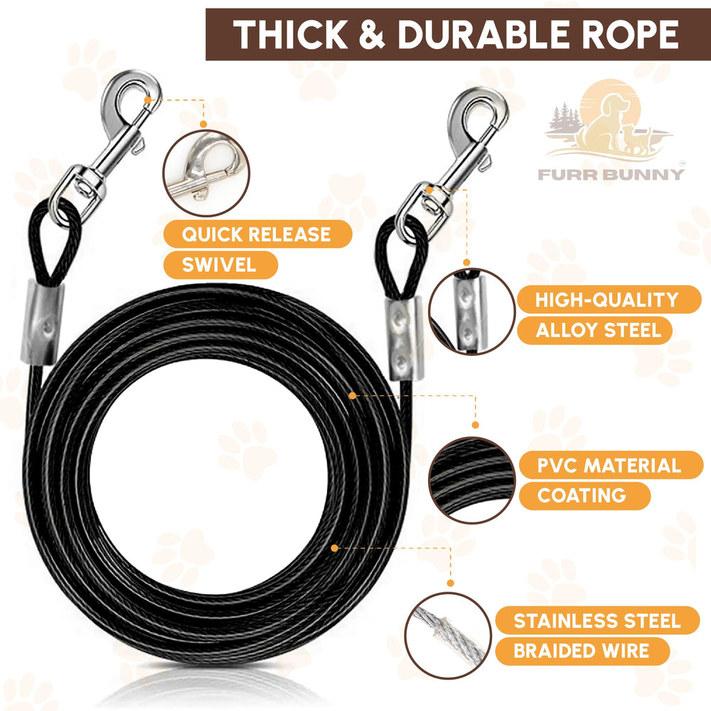 Attache rotatif 360 FURR BUNNY prévient l'enchevêtrement et améliore le confort.
