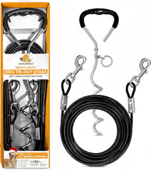 Piquet spirale 18 pouces FURR BUNNY pour fixation robuste en extérieur.
