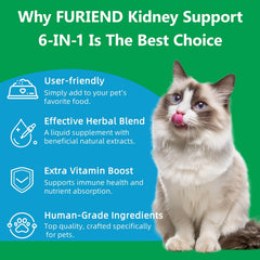 Formule 6-en-1 Furriend, soutien des fonctions rénales et énergie.