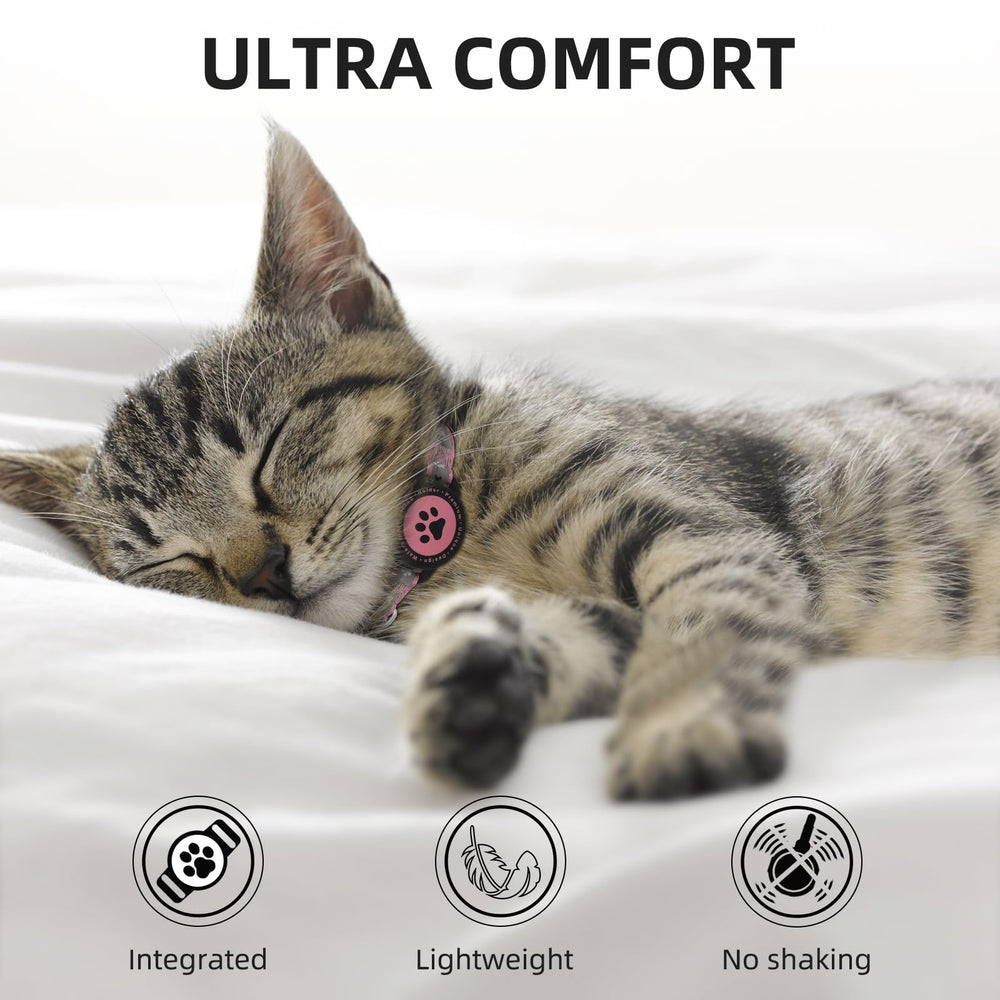 Collier Furrigo AirTag confort quotidien rose pour chats
