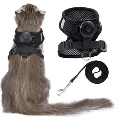 Harnais AirTag Furrigo intégré pour chat, sécurité lors des promenades.