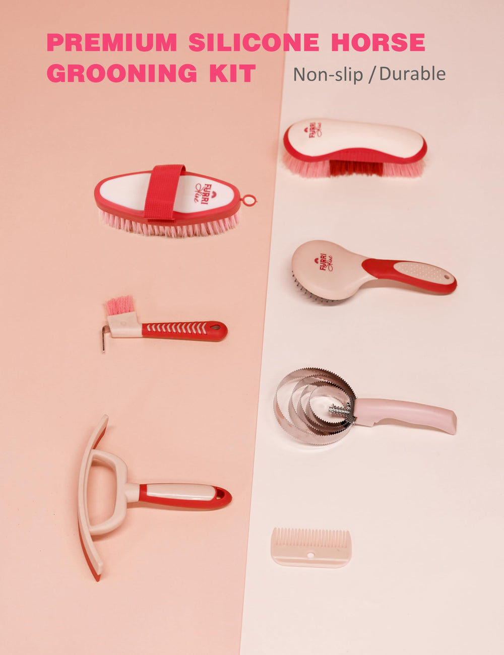 Brosse toilettage corps Furrishine pour nettoyer le poil sans tirer.