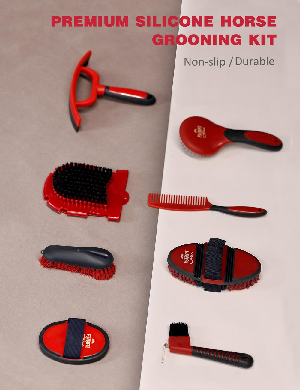 Poignée silicone antidérapante Furrishine pour une prise en main précise.