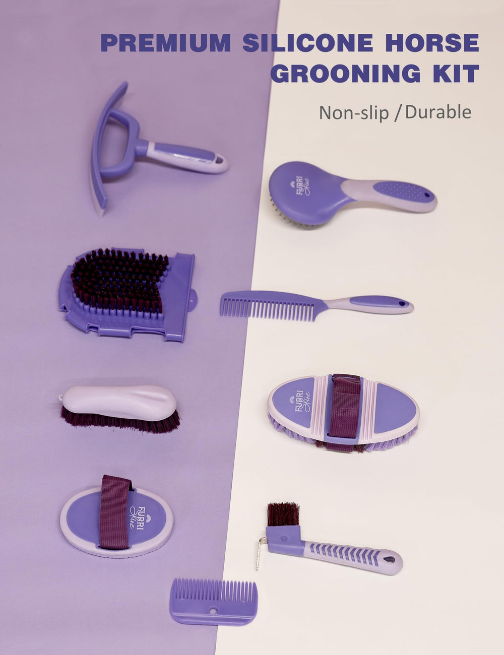 Poignée silicone antidérapante Furrishine – prise confortable pendant le brossage