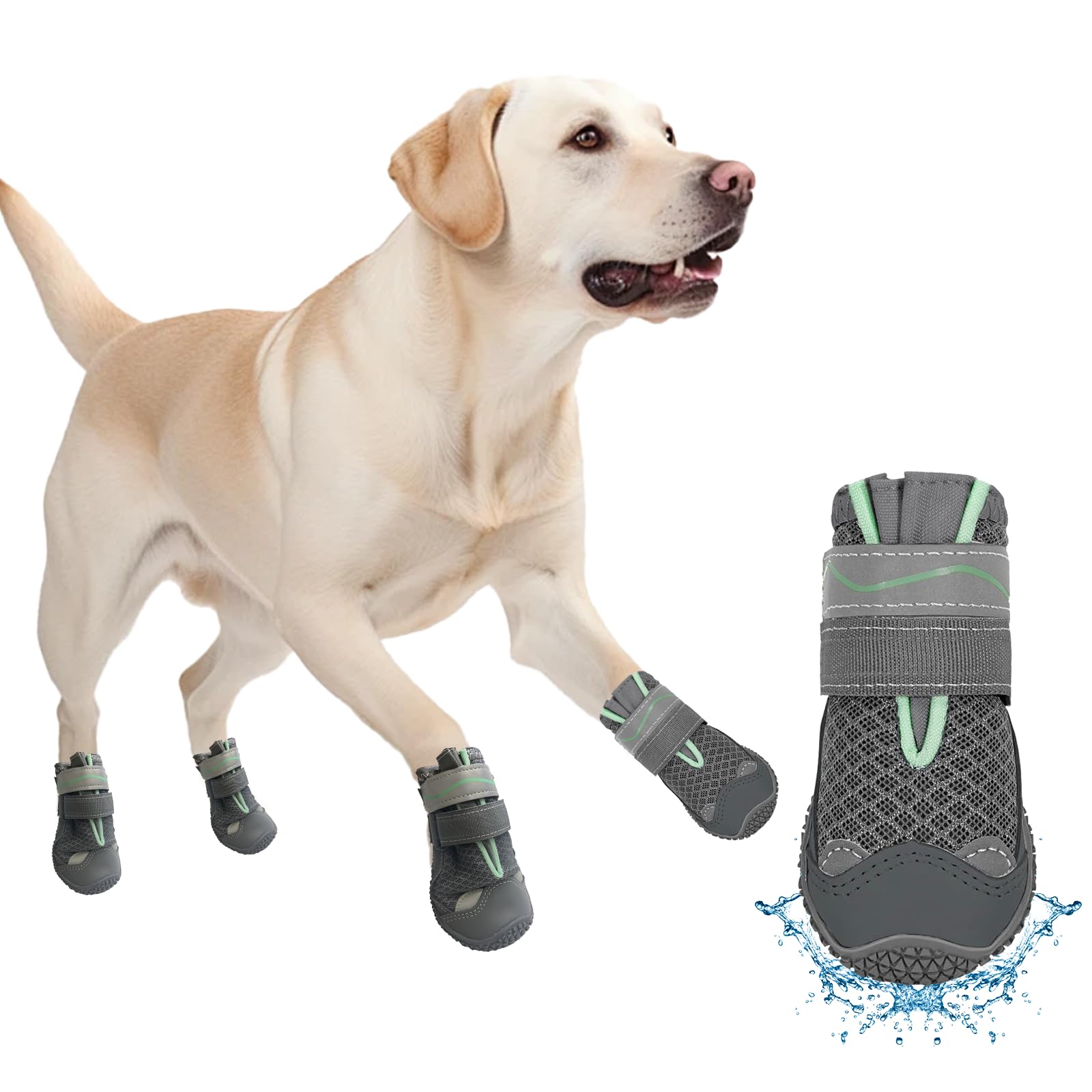 Bottes Furrtripsy imperméables pour chien protègent les pattes contre l'eau.
