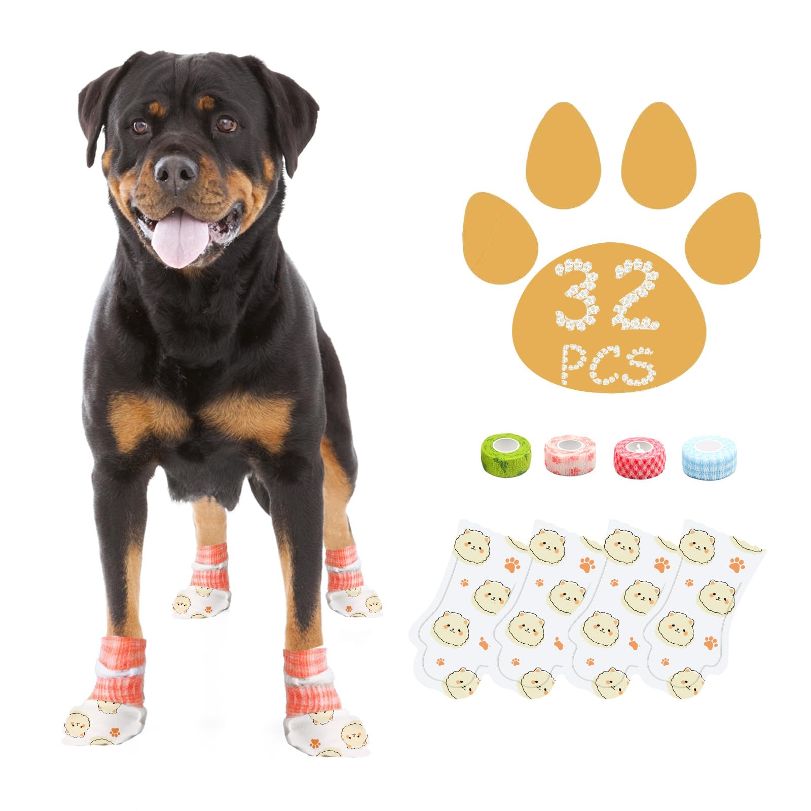Bottes Furrtripsy pour chat et chien, imperméables protégeant les pattes lors de sorties