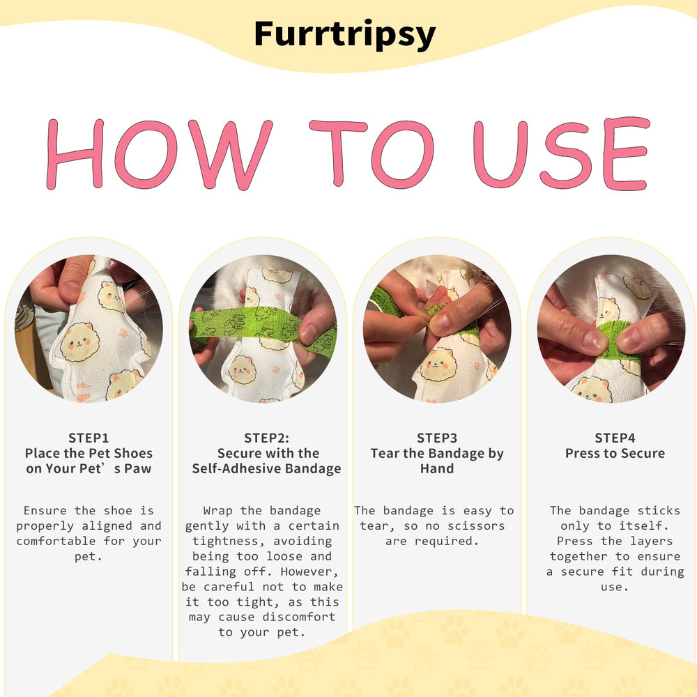 Bottes protectrices Furrtripsy pour pattes, adaptées à la récupération
