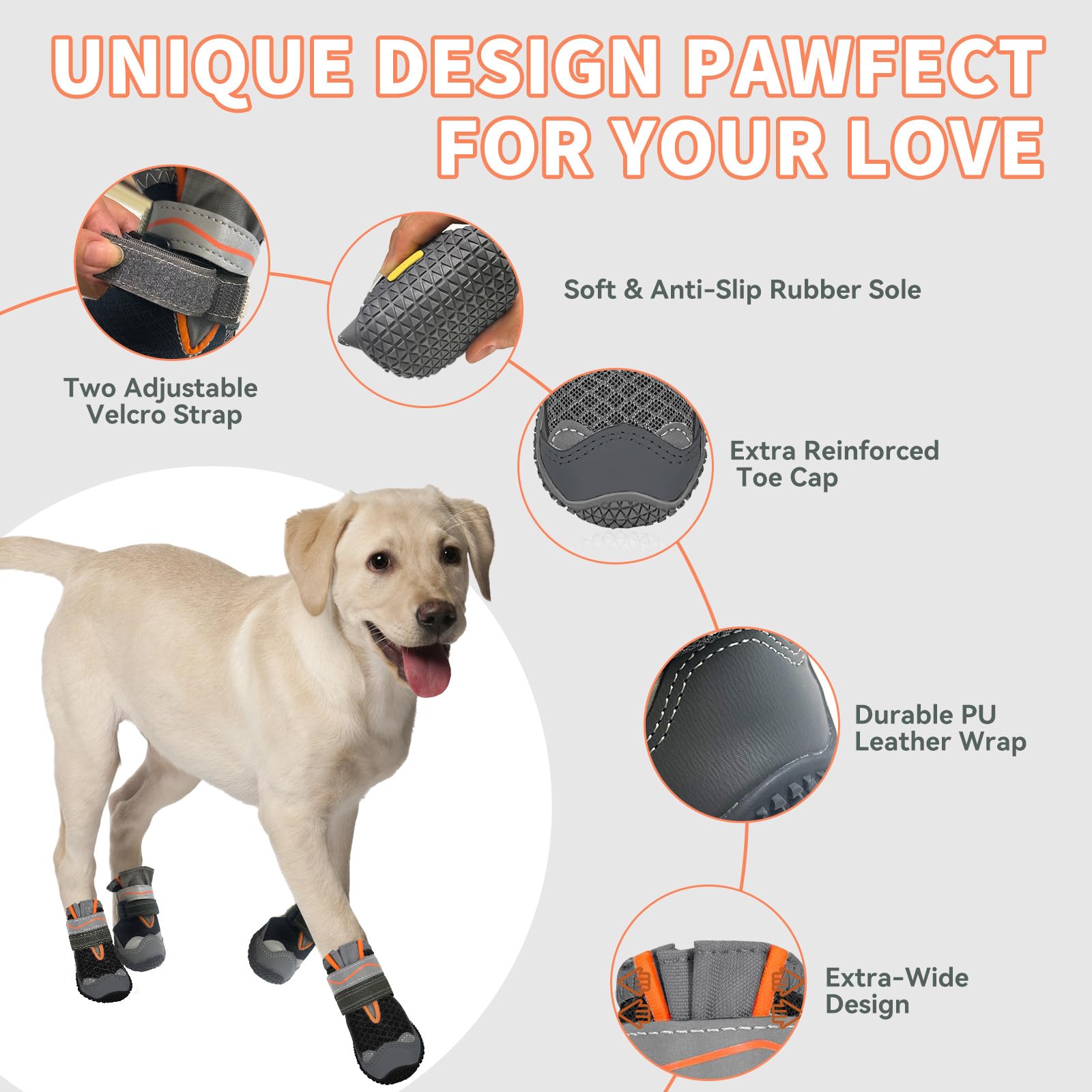 Bottes Furrtripsy avec sangles Velcro ajustables pour un maintien sûr