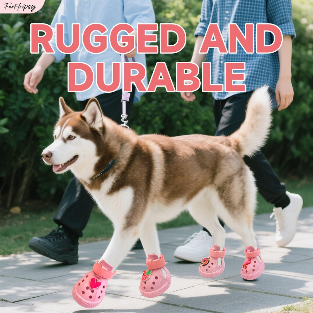 Furrtripsy chaussures chien rose, nettoyage rapide et séchage facile.