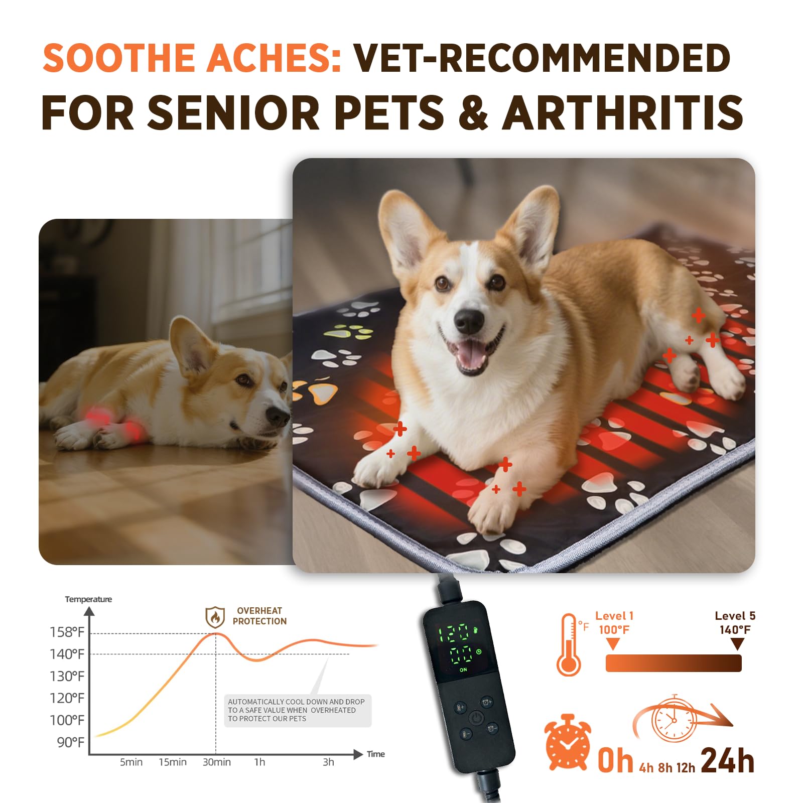 Cordons renforcés furrybaby anti-morsure pour plus de durabilité.