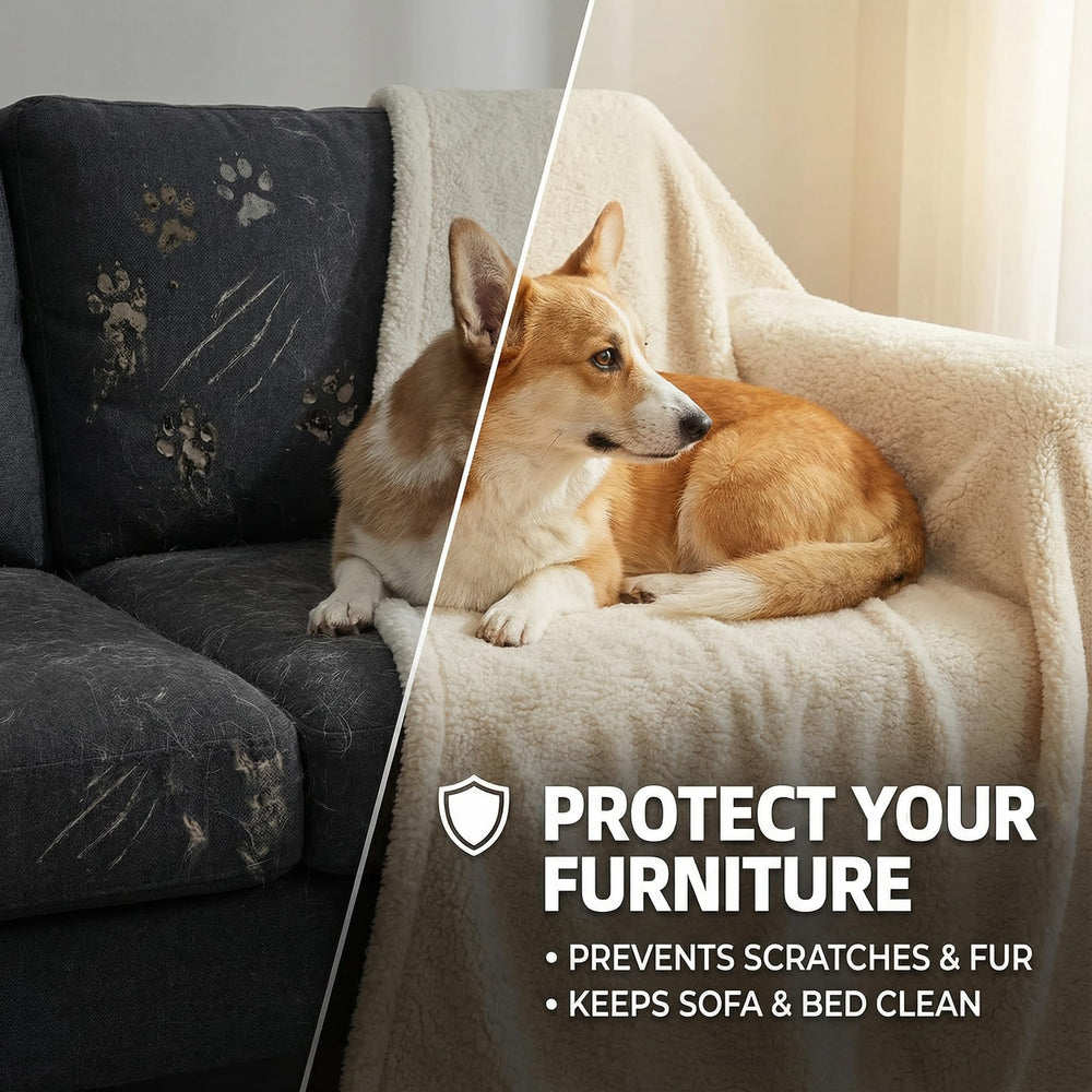 Couverture portable furrybaby, idéale pour voyage et activités en plein air.