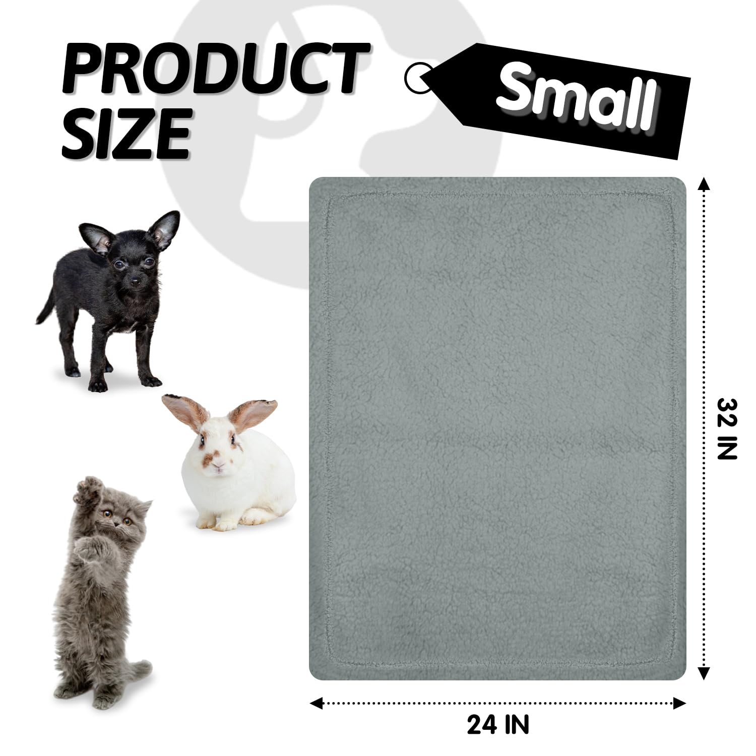 Furrybaby portable drapage voyage gris 24x32 parfait pour voyages et camping.