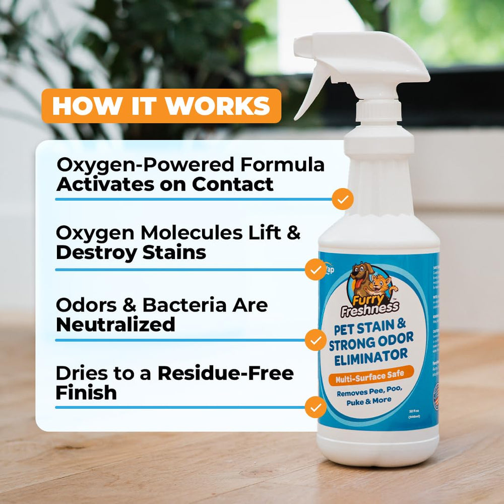 FurryFreshness, détachement-fibres-tapis, facilite l’élimination des taches incrustées.