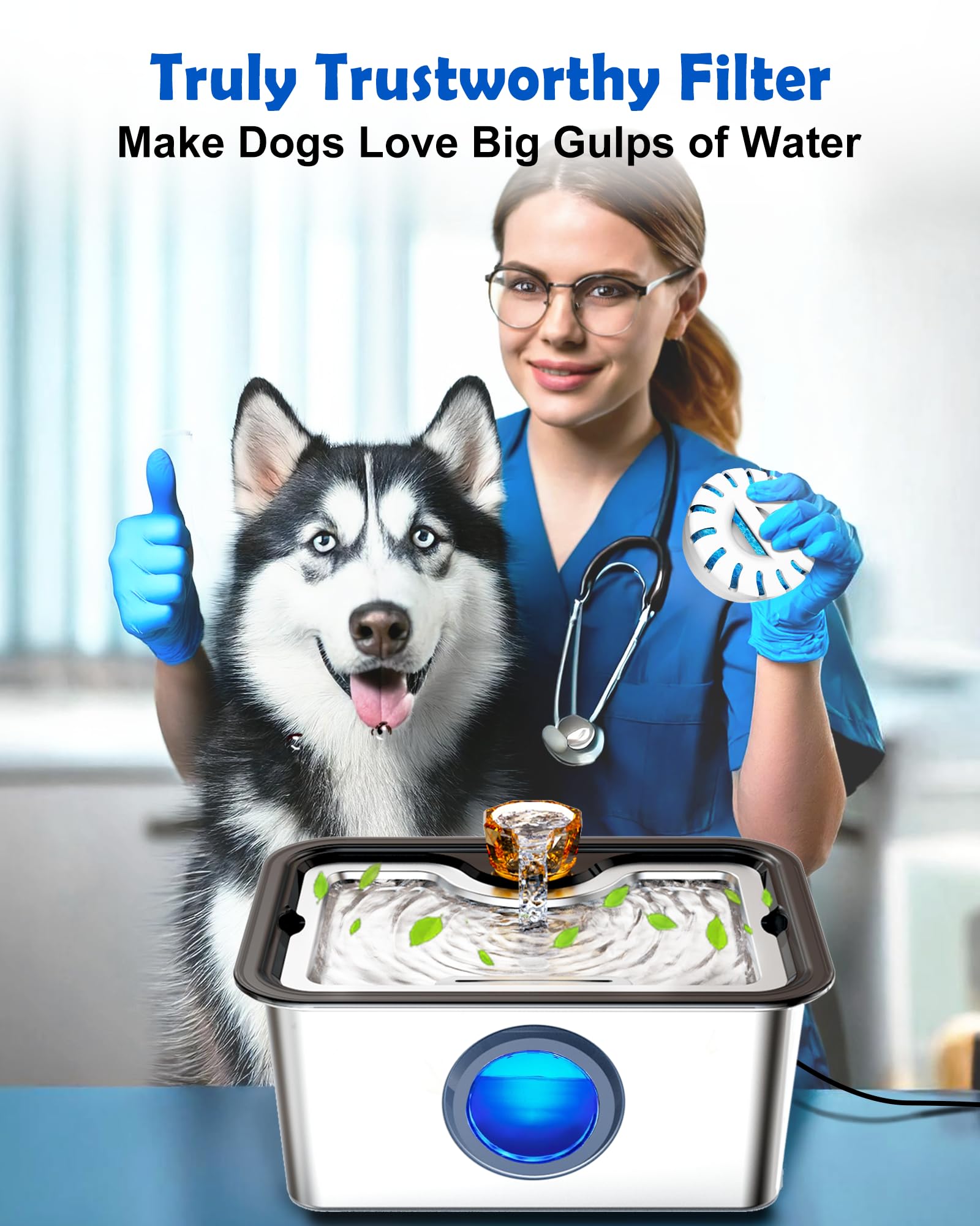 FurryPlanet filtre purification profonde 6en1 eau plus limpide et sûre.
