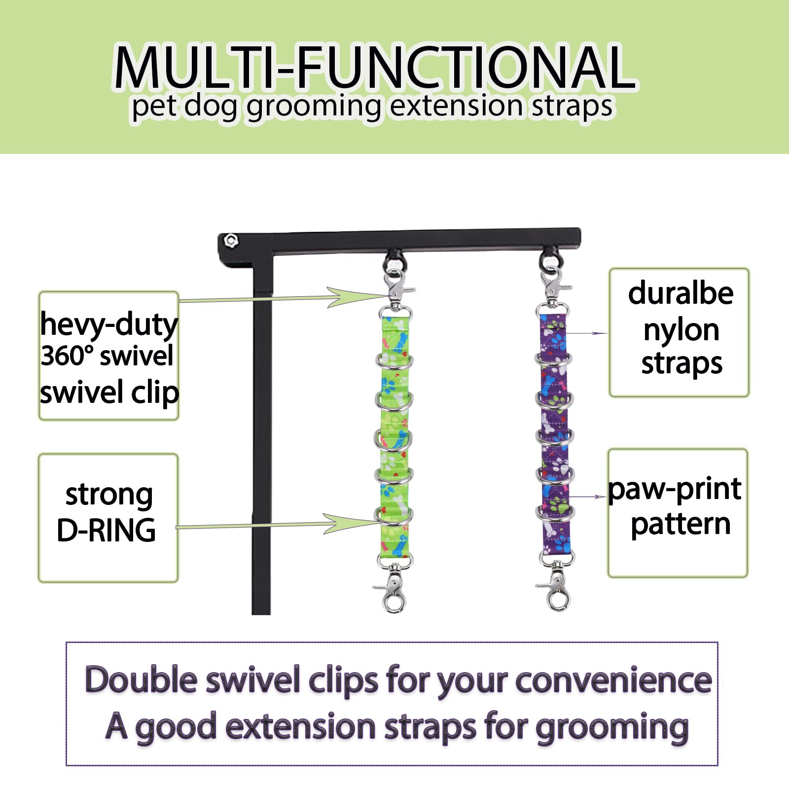 FURSDOLY boucle toilettage chien violette offre ajustement flexible pour votre chien.