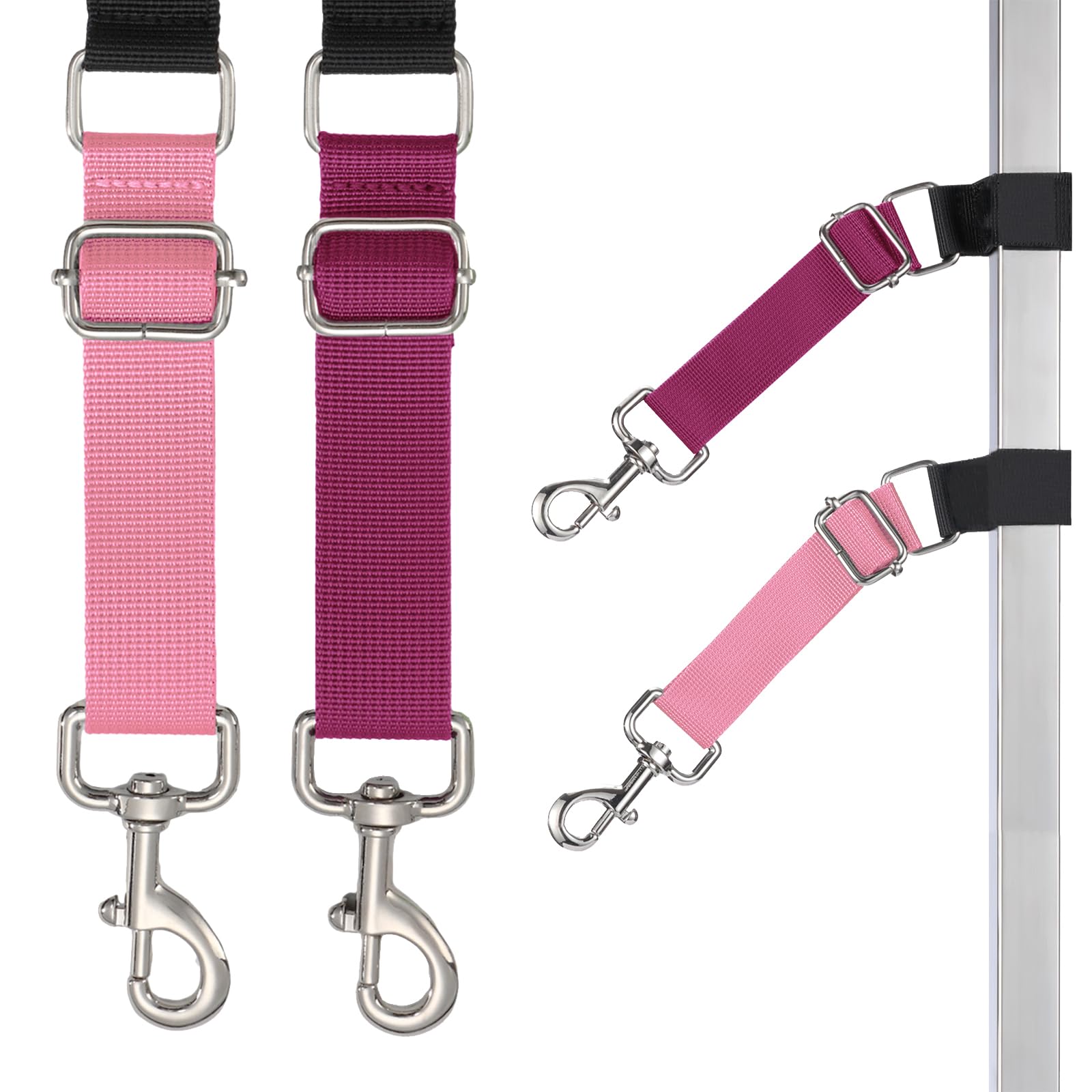 FURSDOLY bras table toilettage chien rose, soutien stable.