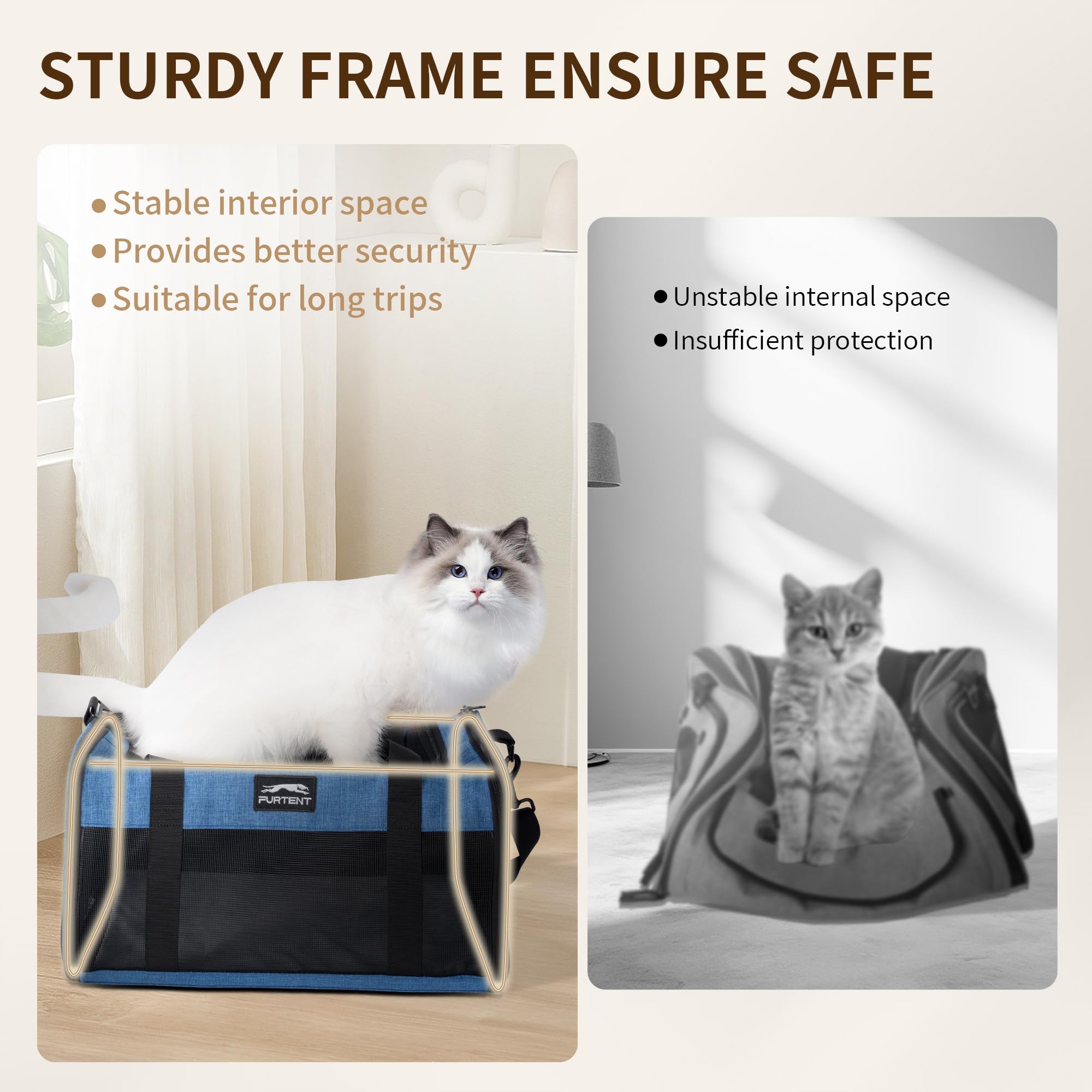 Porteur Furtent avec tapis rembourré amovible, confort durant le trajet.