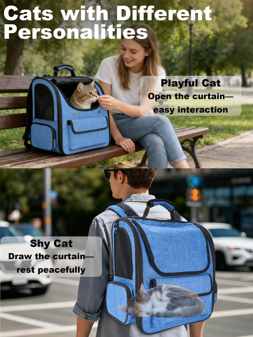 Furtent sac-porteur-chat coussins-interieur detacheables : confort doux et nettoyage facilité.