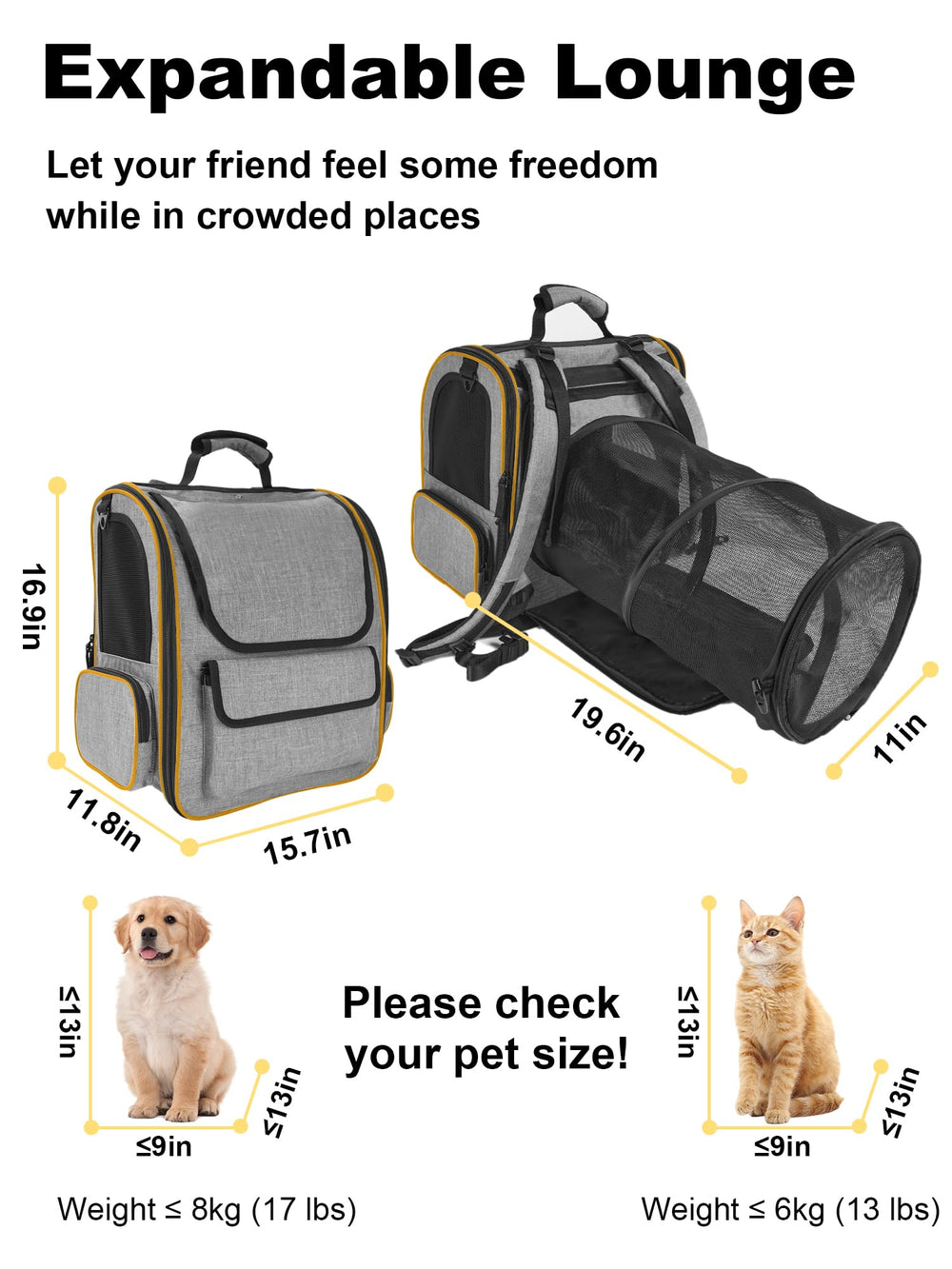 Furtent sangle anti-fuite protège votre animal contre les sorties.