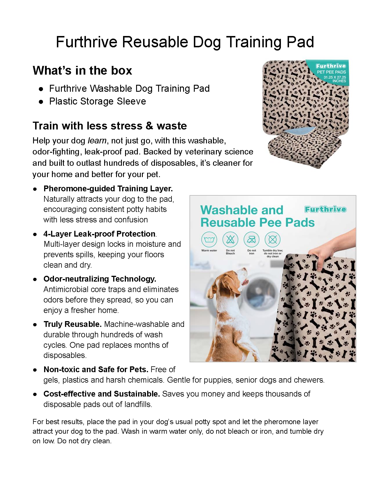 Furthrive – format 31,25 × 27,25 pouces, adapté appartement.