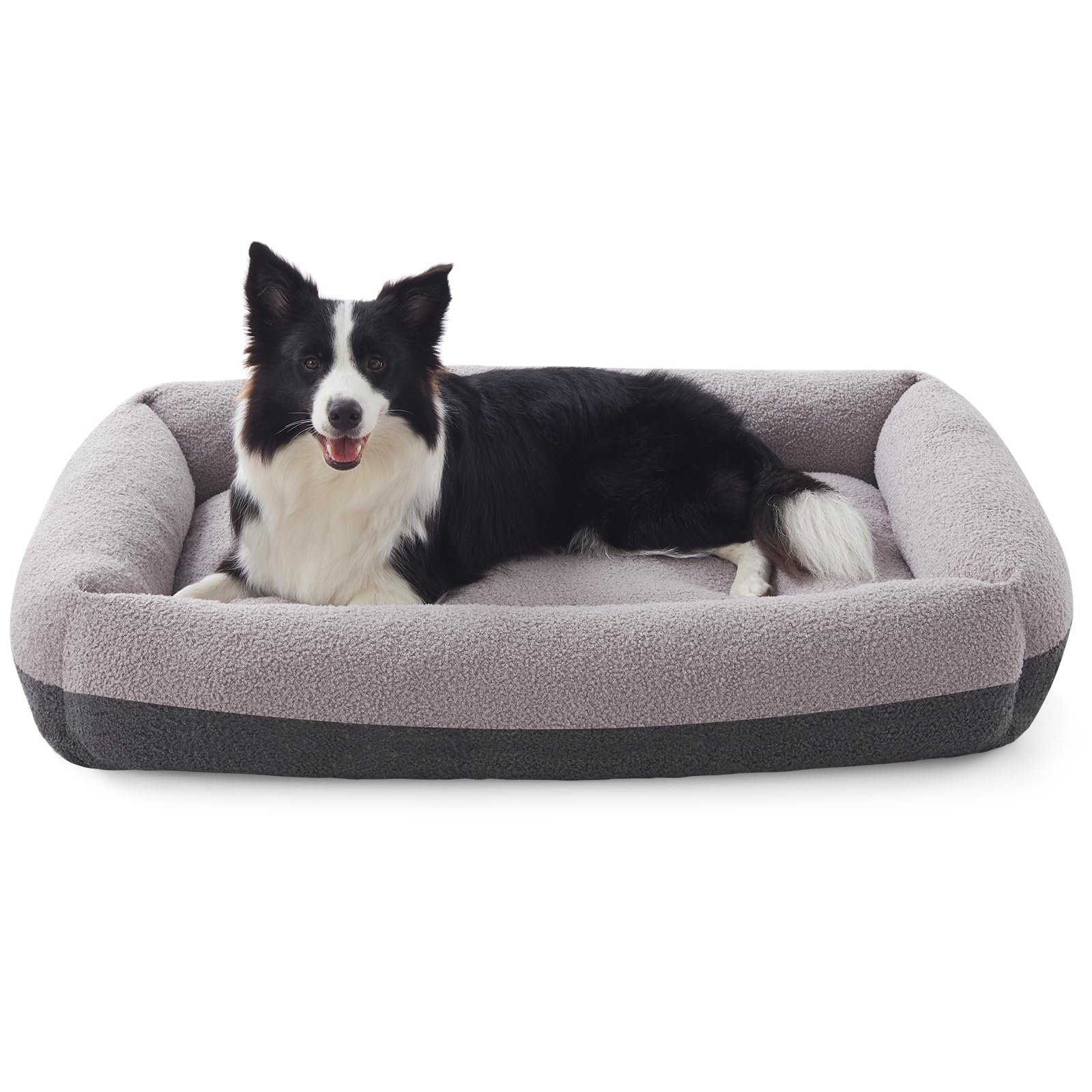 FURTIME grand lit chien avec housse lavable pour entretien facile et confort.