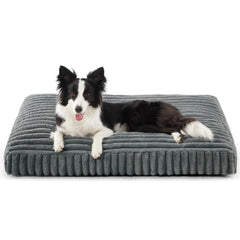 Lit pour chien FURTIME gris, vue d'ensemble, confort moelleux pour moments de repos.