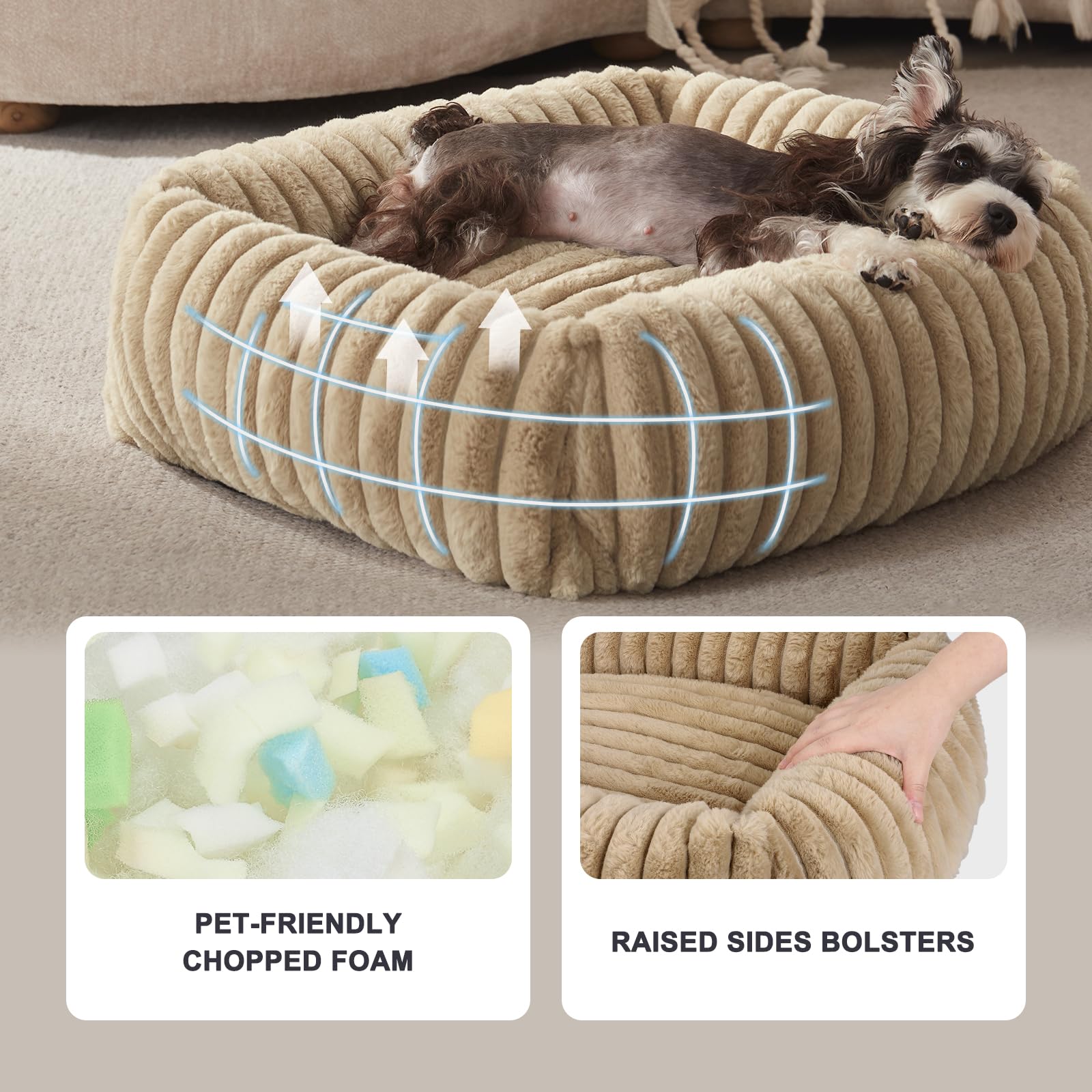 Rembourrage mousse crush FurTIME assurant un soutien homogène.