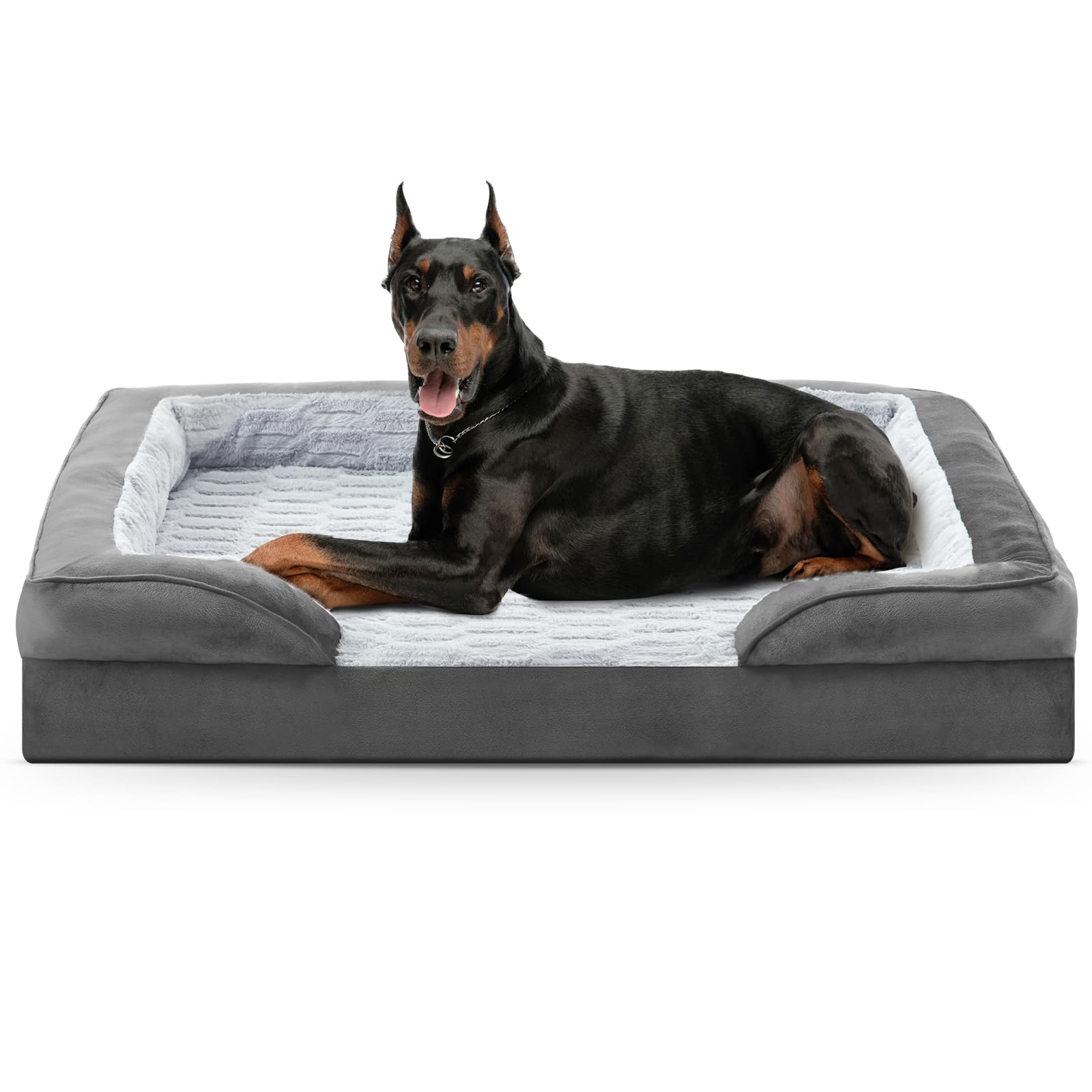 Lit Furtime orthopédique extragrande offrant un soutien ciblé pour les grands chiens.